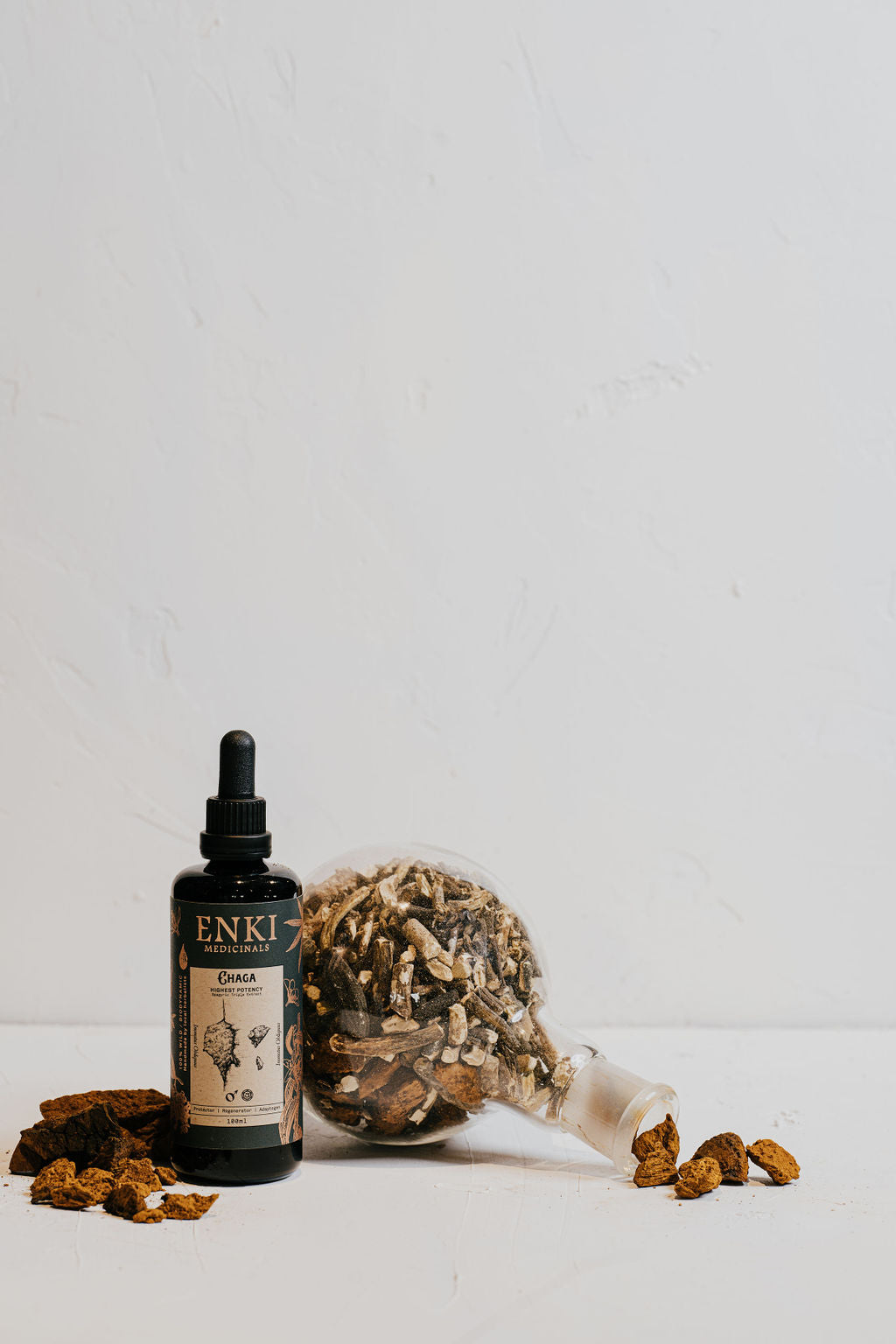 Enki Chaga Tonic in Miron Dropper Bottle