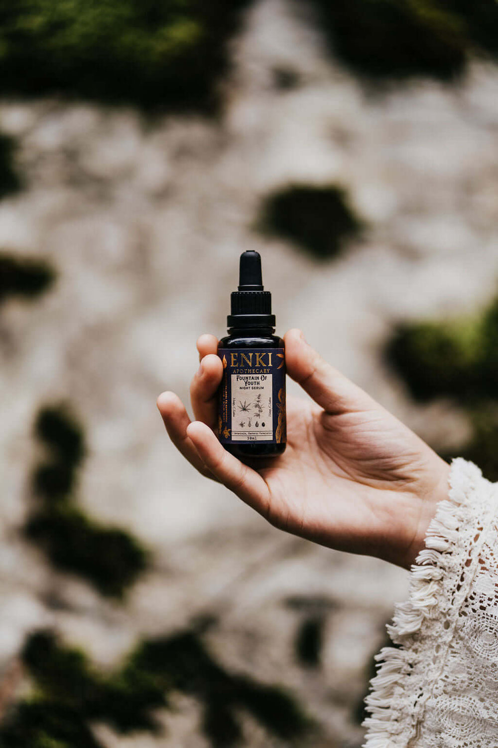 Organic Skincare night serum bottle