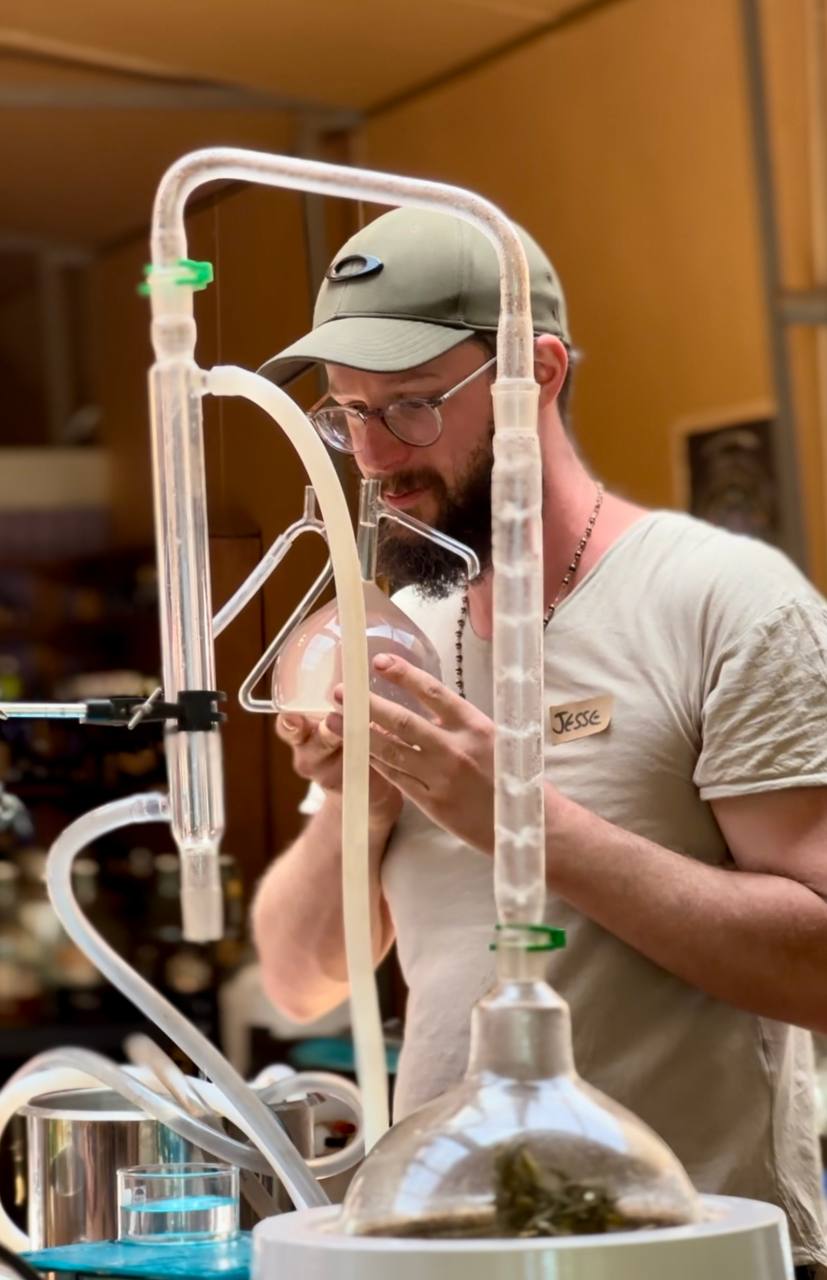 Someone Using Distilation Introduction to Botanical Distillation and Aromatics Workshop Daylesfo